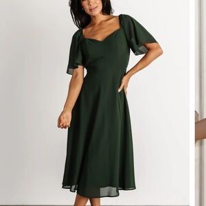 Baltic Born Dark Green Midi Dress